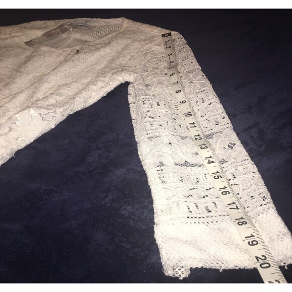 🎯3 for $30🎯 NWT Rinascimento M white lace faux wrap Giacca Jacket Romance - Picture 8 of 10